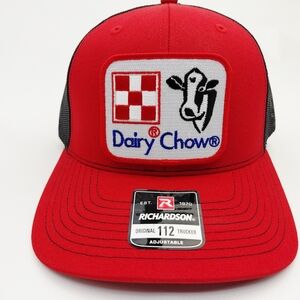 Dairy Chow Richardson 112 Trucker Cap Hat Mesh Snapback Patch